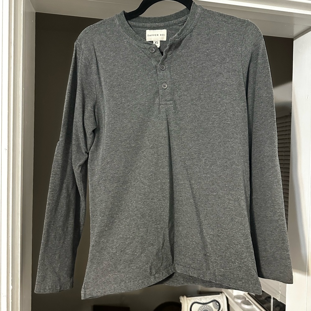 Dapper Boi Grey Henley Shirt
